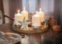 Home-trends24.de Adventskranz Stern Holz Advent Gesteck Teelichthalter Kerzenhalter Bild 1