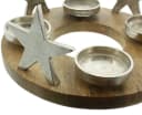 Home-trends24.de Adventskranz Stern Holz Advent Gesteck Teelichthalter Kerzenhalter Bild 4