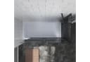AQUALAVOS Badewannenaufsatz Eckdusche 120x70cm Schwarz ESG Glas Bild 4