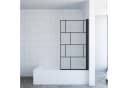 AQUALAVOS Badewannenfaltwand 80 cm ESG Glas Nano Beschichtung Schwarz Bild 2