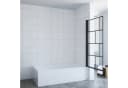 AQUALAVOS Badewannenfaltwand 80 cm ESG Glas Nano Beschichtung Schwarz Bild 3