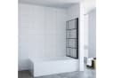 AQUALAVOS Badewannenfaltwand 80 cm ESG Glas Nano Beschichtung Schwarz Bild 4