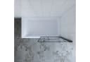 AQUALAVOS Badewannenfaltwand 80 cm ESG Glas Nano Beschichtung Schwarz Bild 5