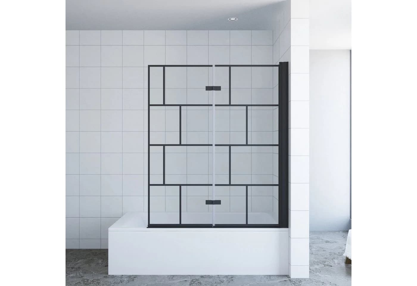AQUALAVOS Badewannenaufsatz 120 cm Nano Glas Duschtrennwand - Bild 2