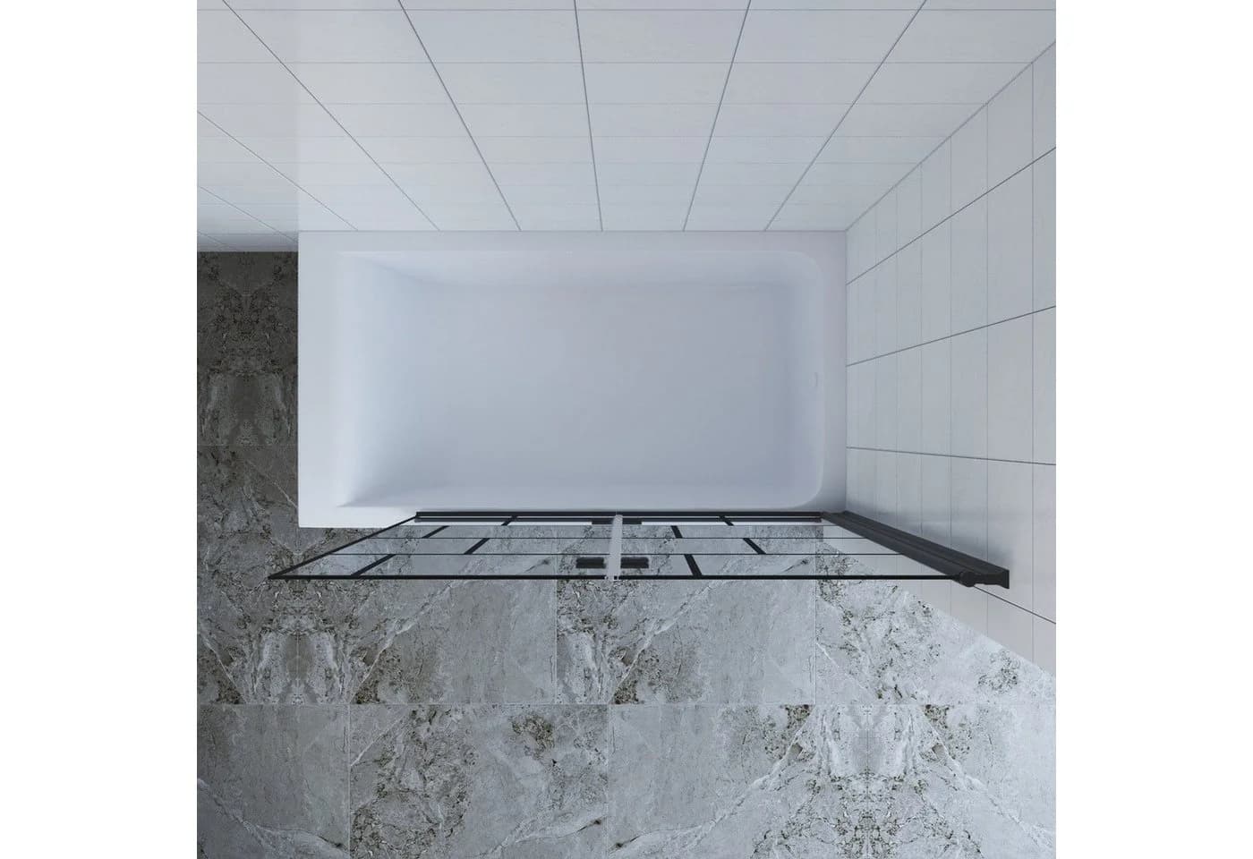 AQUALAVOS Badewannenaufsatz 120 cm Nano Glas Duschtrennwand - Bild 5