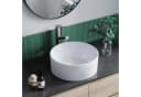 AQUALAVOS Aufsatzwaschbecken Keramik Weiß Modern Bild 4