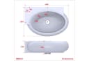 AQUABATOS Aufsatzwaschbecken Oval Weiß mit Hahnloch Bild 1