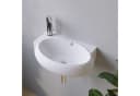 AQUABATOS Aufsatzwaschbecken Oval Weiß mit Hahnloch Bild 5