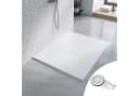 AQUABATOS Rechteckduschwanne 120x100 SMC weiß Steinoptik Antirutsch Bild 2