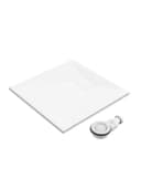 AQUABATOS Duschwanne Eckduschwanne quadratisch SMC Steinoptik Bild 1