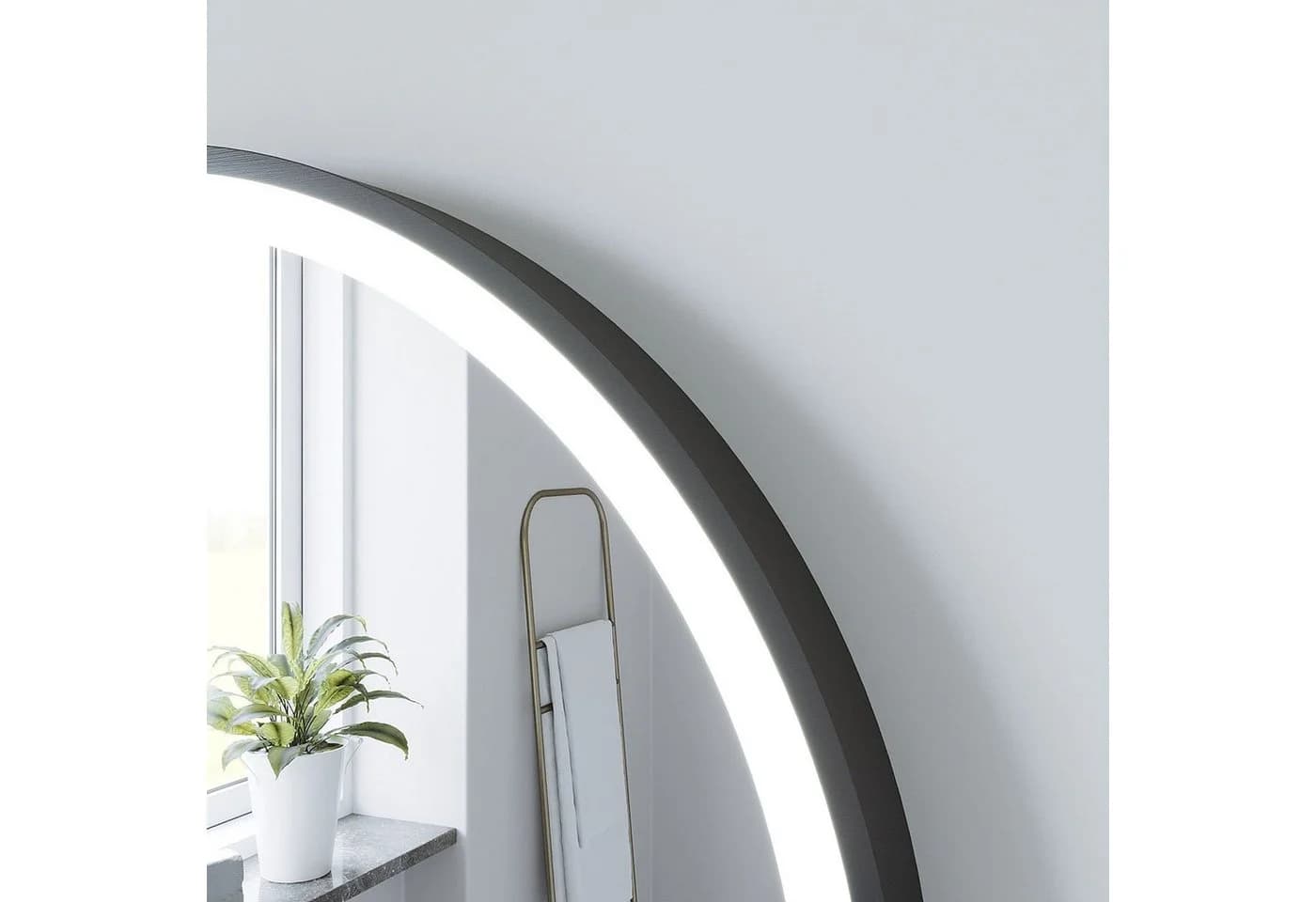 AQUABATOS LED Badspiegel Rund mit Anti-Fog & Touch-Schalter - Bild 5