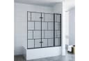 AQUABATOS Badewannenfaltwand Duschabtrennung 3-teilig Glas Spritzschutzwand Bild 2