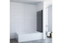 AQUABATOS Badewannenaufsatz Duschwand Grau Glas 70x140 cm Bild 3