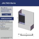 AQUABATOS Badewannenaufsatz Eck Glas Duschwand Schwarz Matt Bild 4