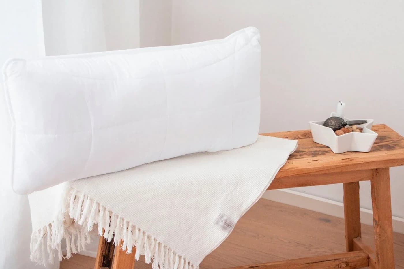 JEKATEX Nackenstützkissen Boxspring Weiß Fester Stützkomfort - Bild 2