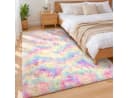 Lochas Hochflor-Teppich Shaggy Tie-Dye Design Rosa Bunt Bild 3