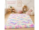 Lochas Hochflor-Teppich Shaggy Tie-Dye Design Rosa Bunt Bild 4