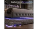 Simurq Polsterbett 140x200 mit Bettkasten, LED & USB, Dunkelgrau Bild 4