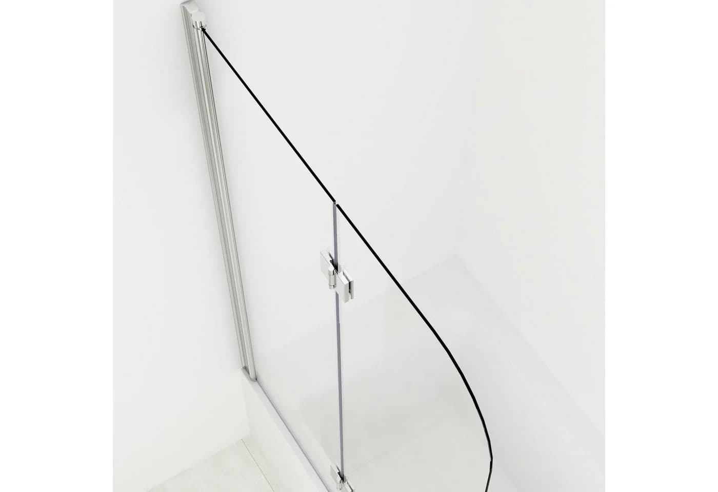 Boromal Badewannenfaltwand 2-teilig mit Nano-Glas und Aluminiumprofil - Bild 3