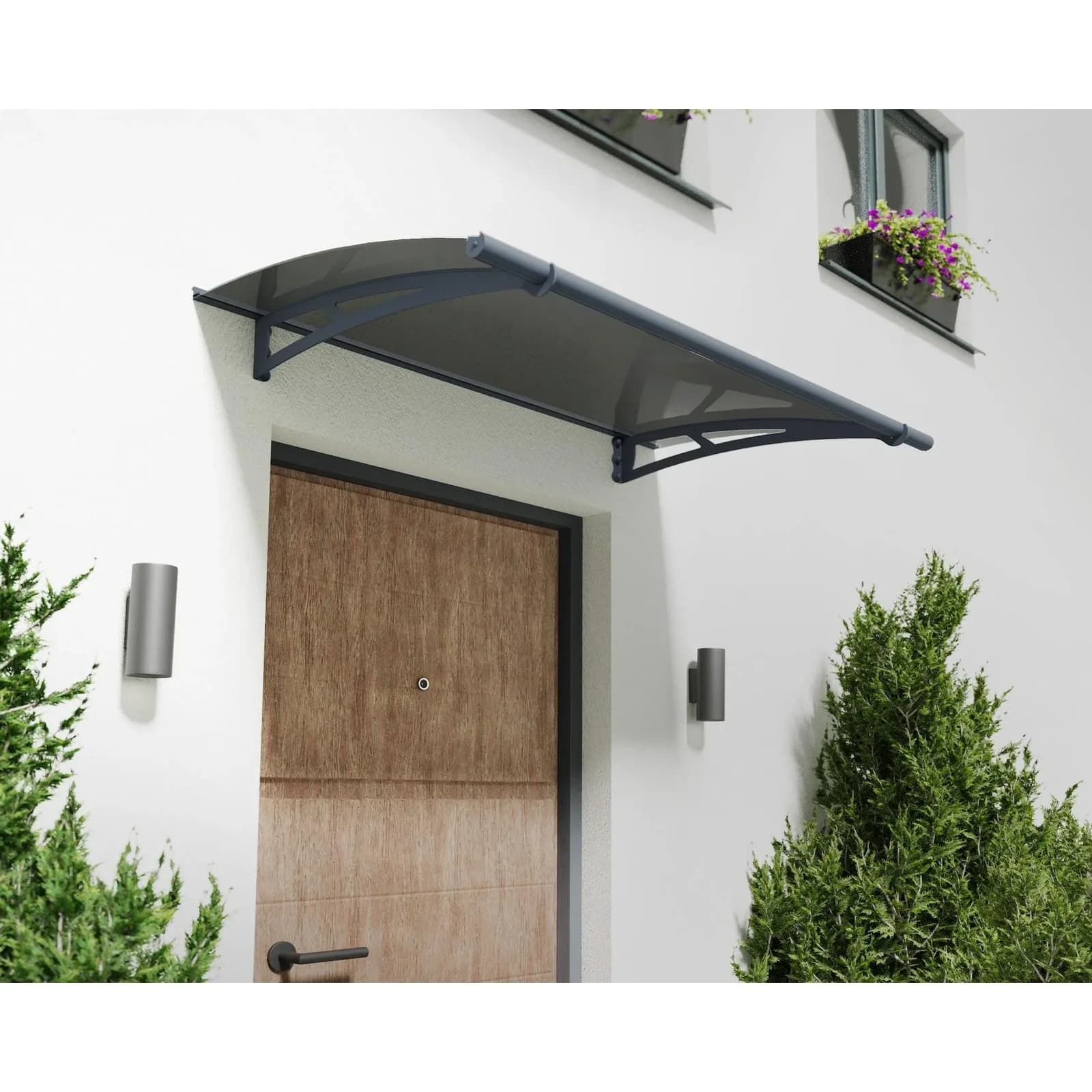 Palram Canopia Aquila Türvordach Solargrau Aluminium