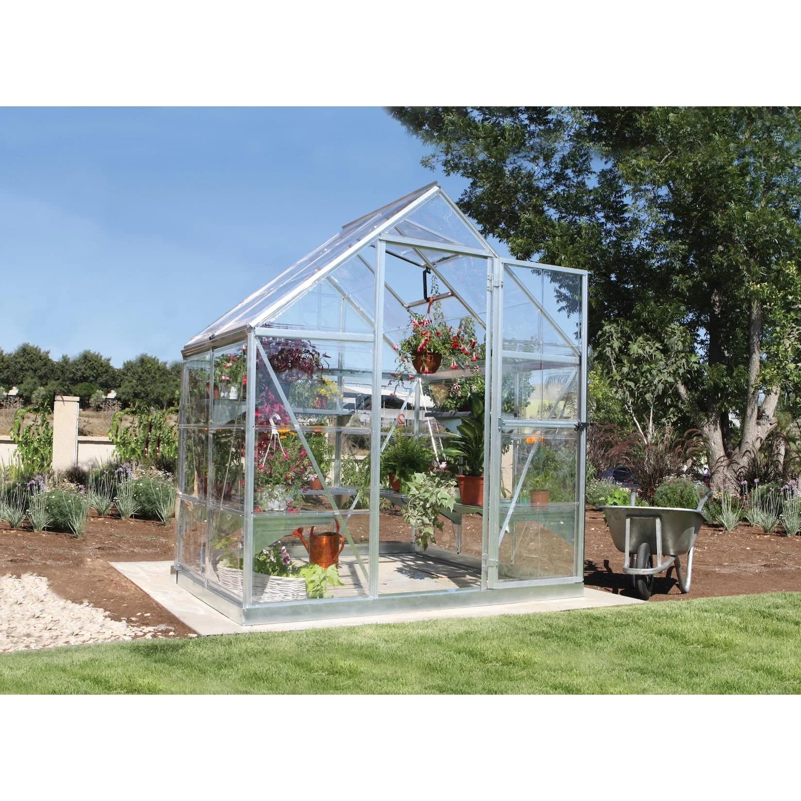 Palram Canopia Harmony 1.3 x 1.9 Gewächshaus Silber Klar