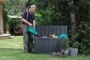 Keter Gartenbox Sherwood 270L Graphit Holzoptik UV-beständig Bild 3