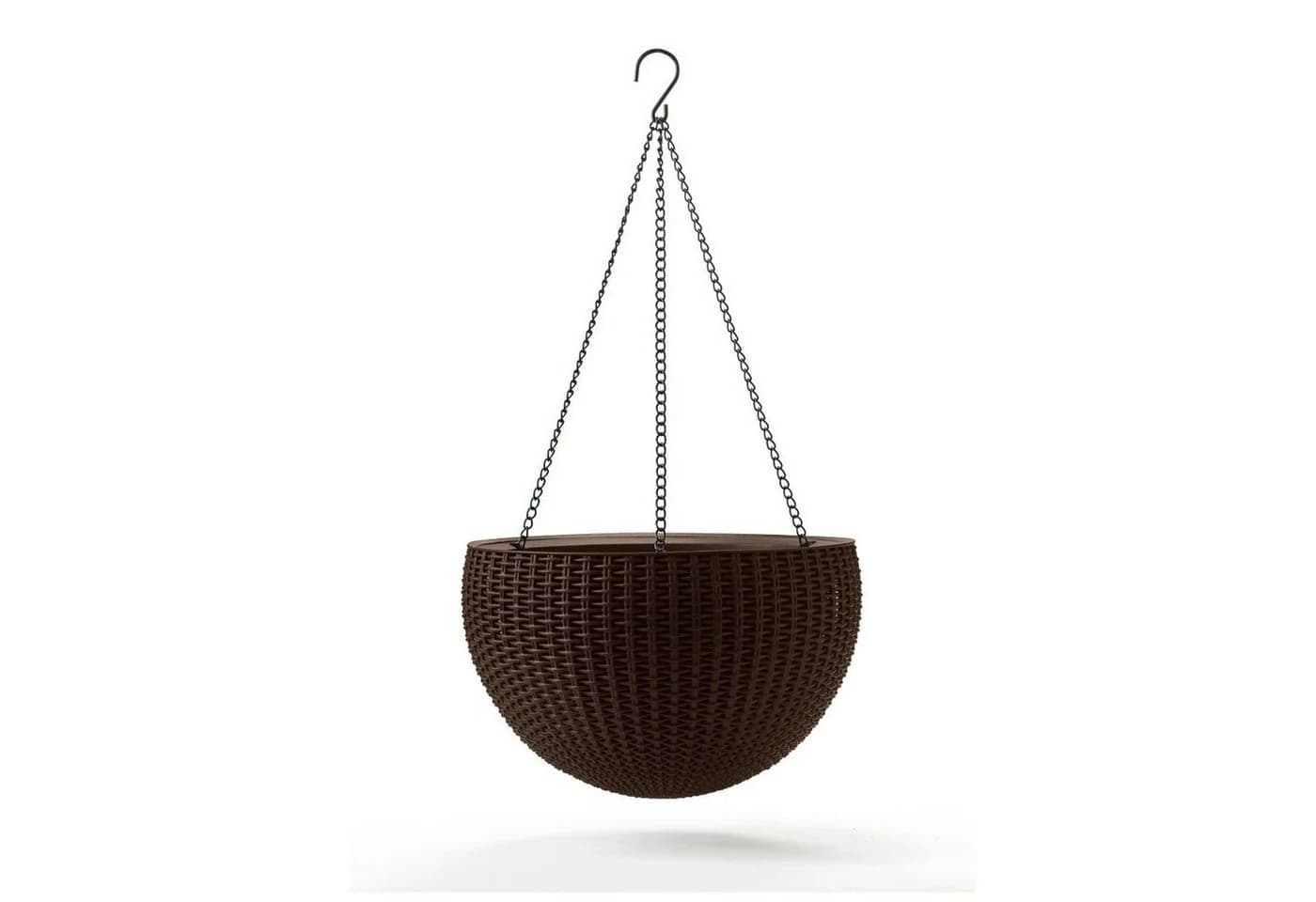 Keter Pflanzkübel 229544 Blumentopf mit Hängekette Braun Rattanoptik - Bild 2