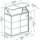Palram Canopia Anlehngewächshaus Silber Transparent Bild 5