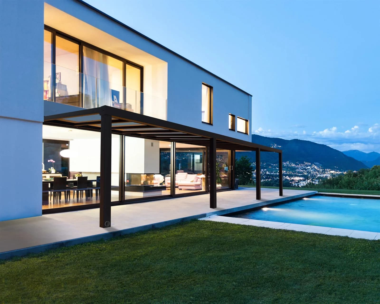 Canopia Stockholm Alu Terrassenüberdachung 950x331 cm Aluminium Polycarbonat