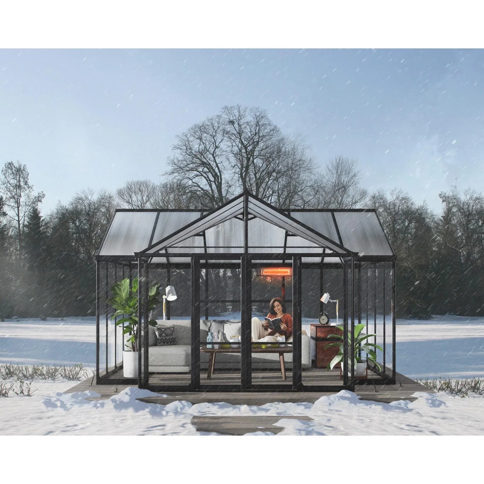 Canopia Triomphe Gardenchalet Schwarz 16 m²