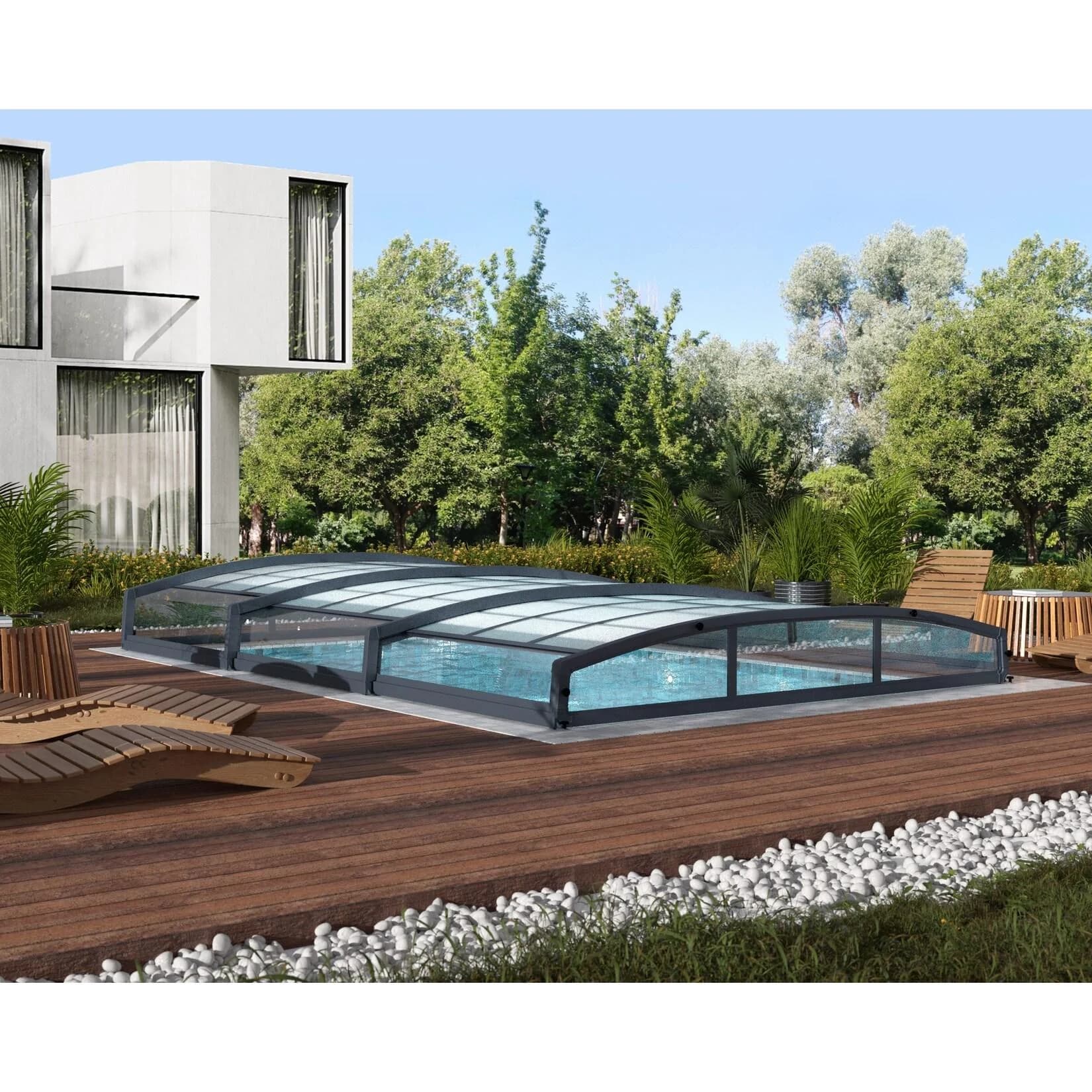 Canopia Majorca Poolabdeckung 4.5x6.7 Anthrazit Bronze