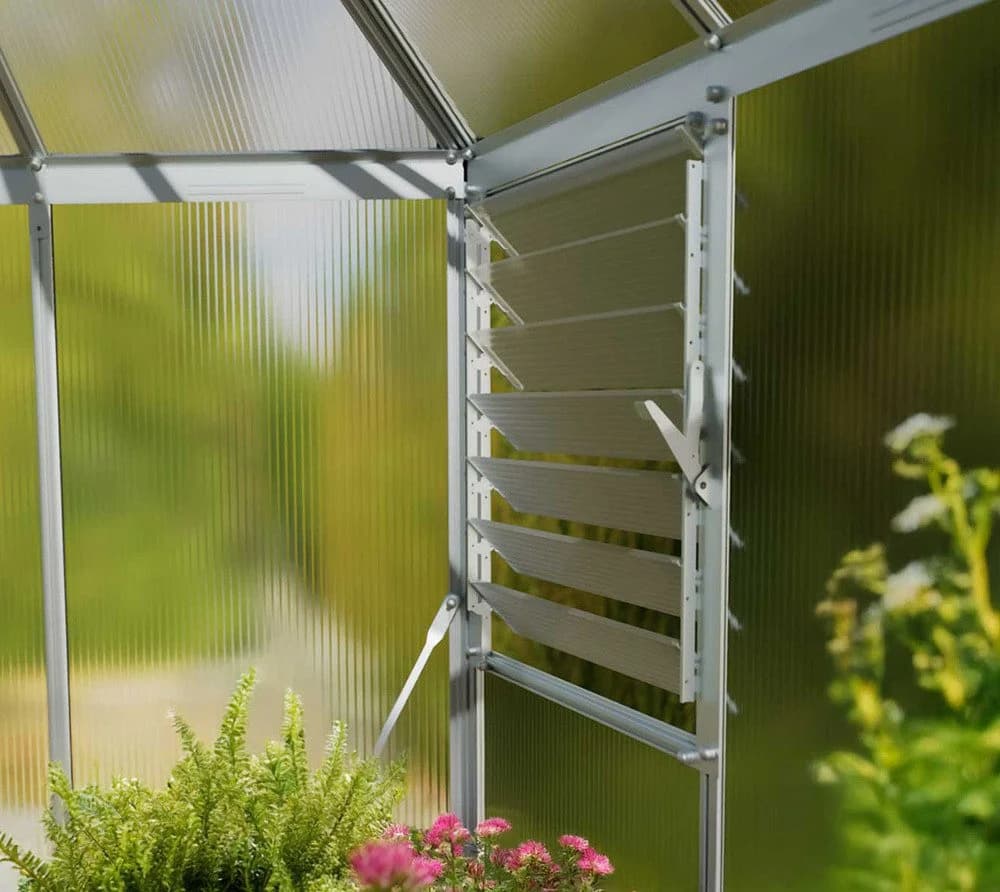 Palram Canopia Hexa Gewächshaus Aluminium Polycarbonat Grau - Bild 4