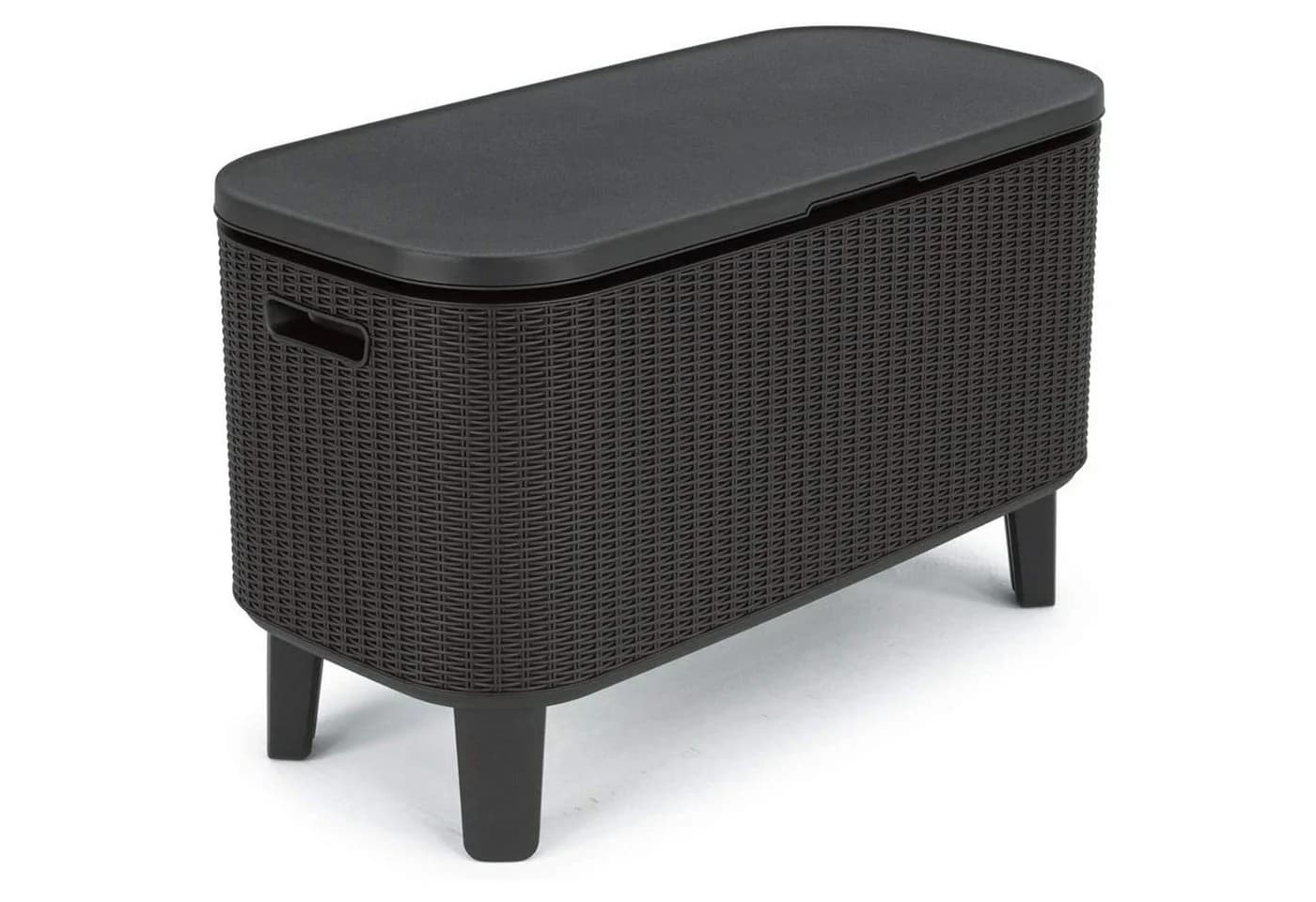 Curver Beistelltisch 2in1 Bevy Cool Bar & Beistelltisch Schwarz