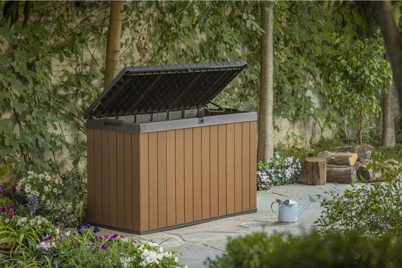 Keter Gartenbox Darwin 662L Braun Holzoptik - Bild 4