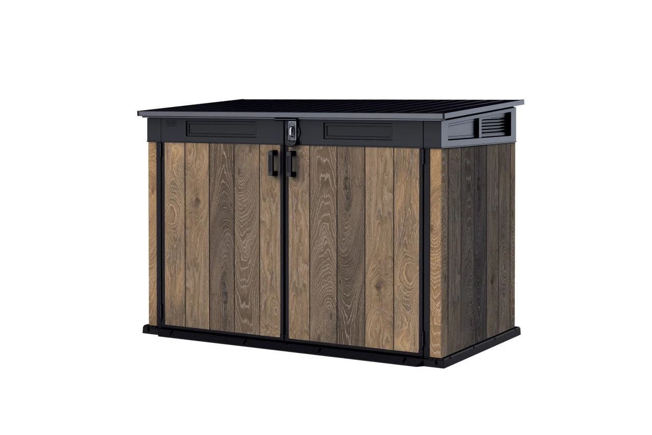 Keter Mülltonnenbox Signature Walnuss Mega 190x109x132,5 cm - Bild 2