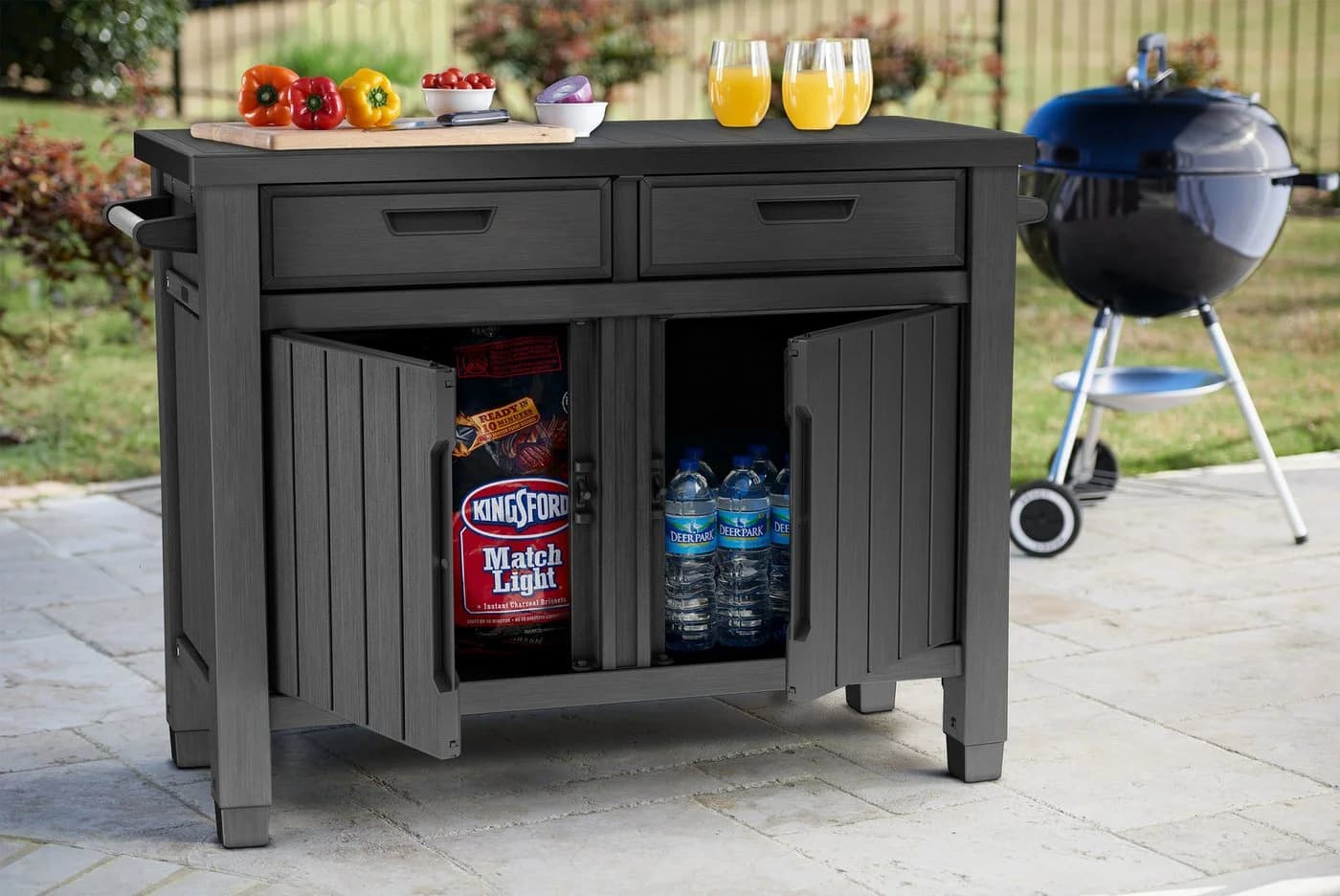 Keter Grillablagetisch Unity XL Entertainment Anthrazit Service-Tisch - Bild 3