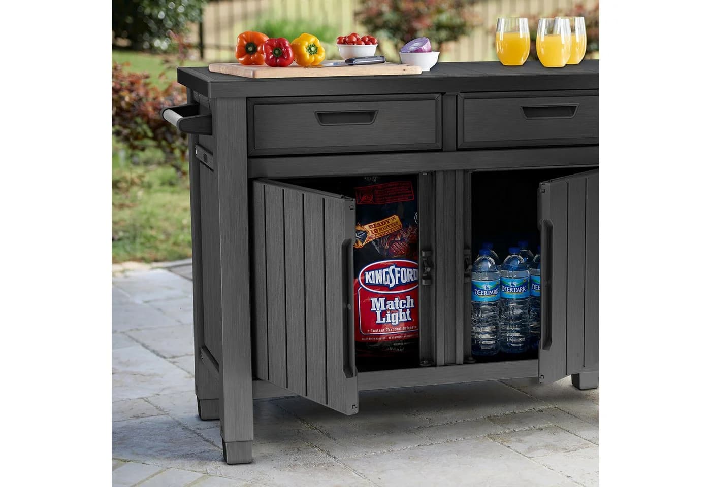 Keter Grillablagetisch Unity XL Entertainment Anthrazit Service-Tisch - Bild 4
