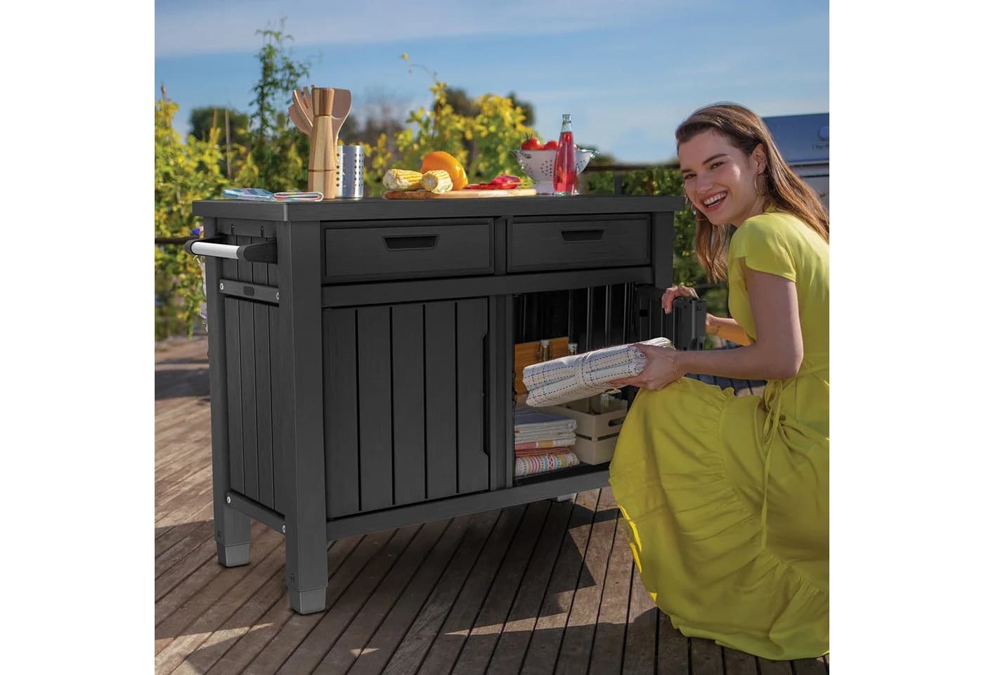 Keter Grillablagetisch Unity XL Entertainment Anthrazit Service-Tisch - Bild 5