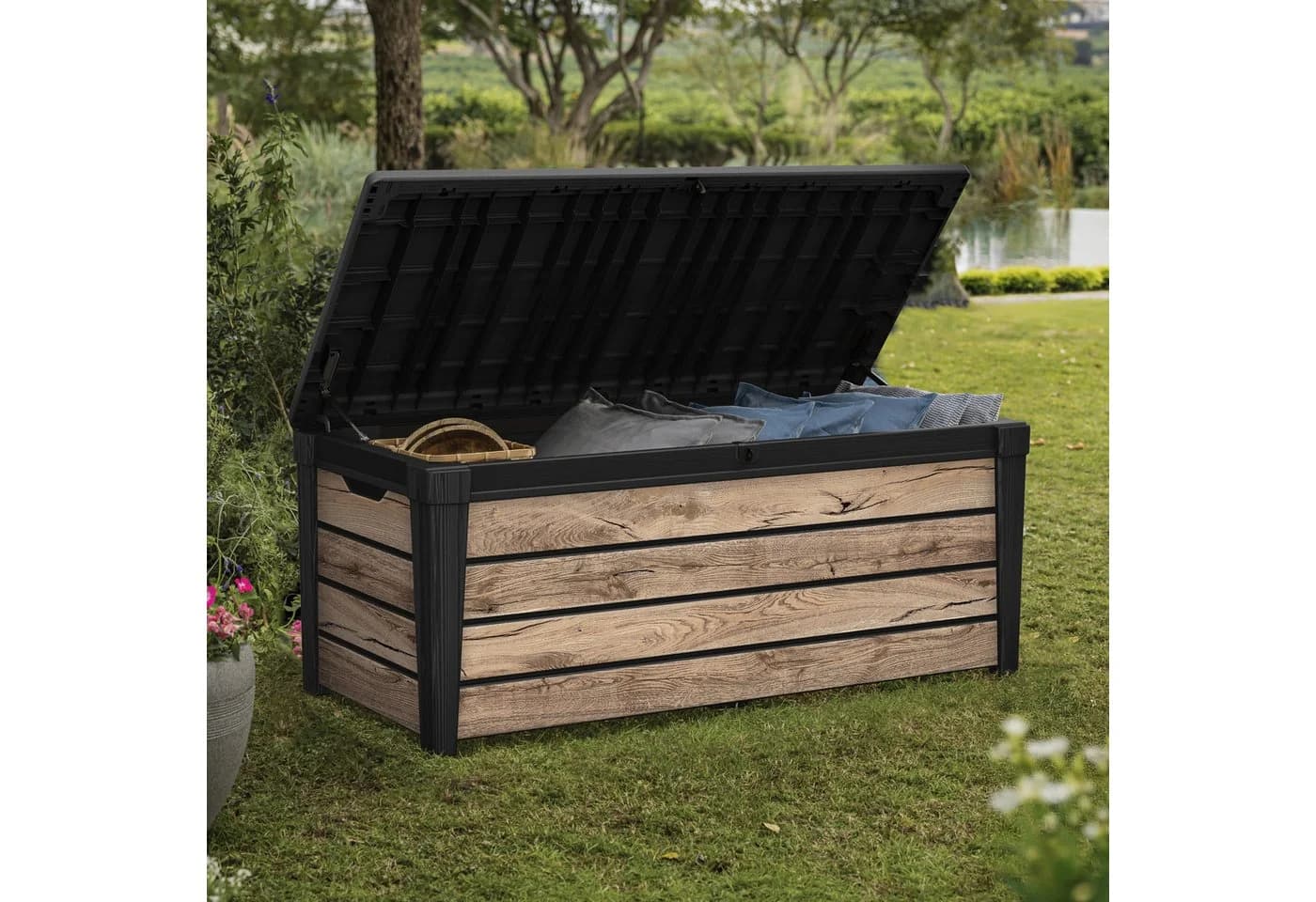 Keter Gartenbox Brightwood 454 Liter Holzoptik Pinie - Bild 3