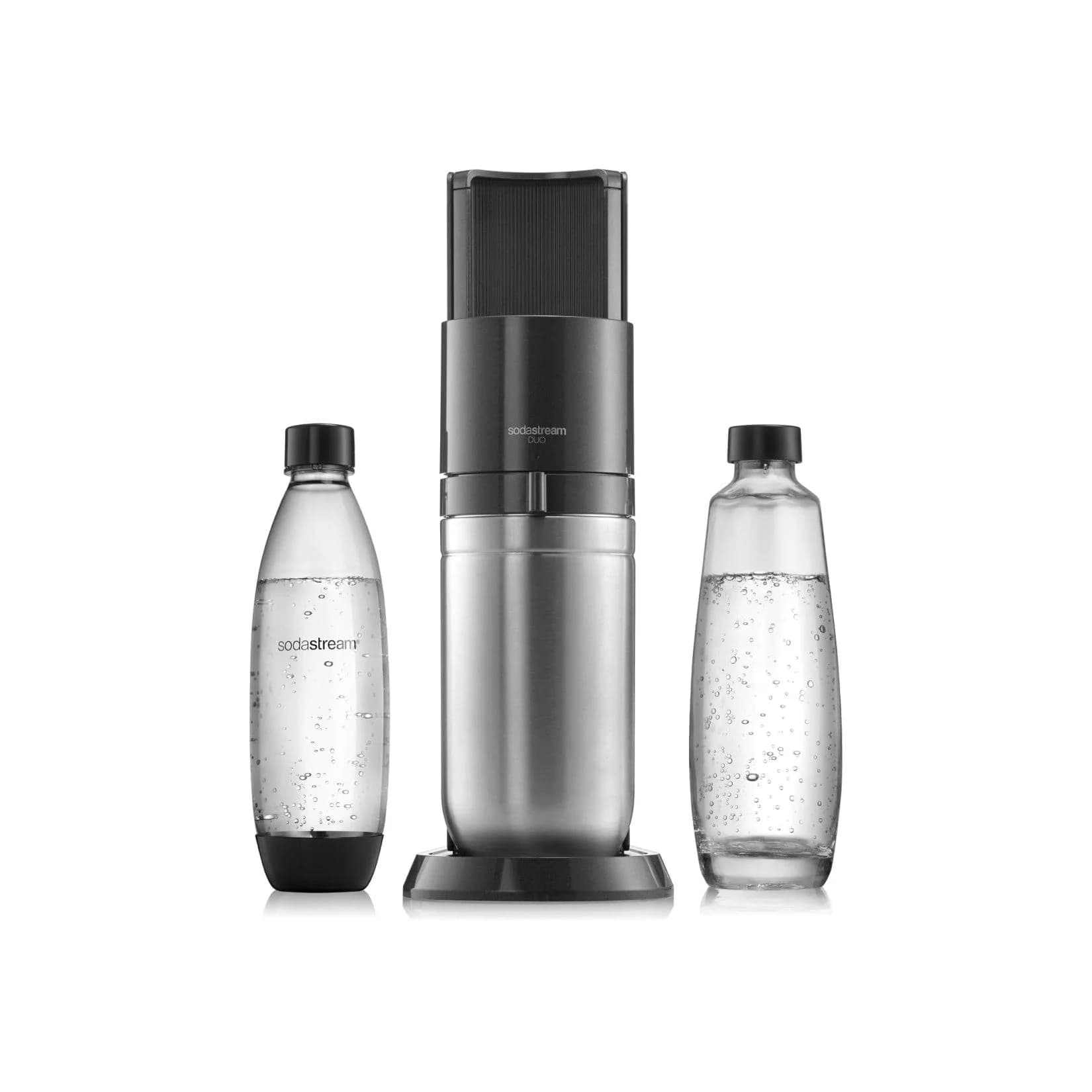 SodaStream DUO Titan Wassersprudler Umsteigerset Glas/Kunststoff