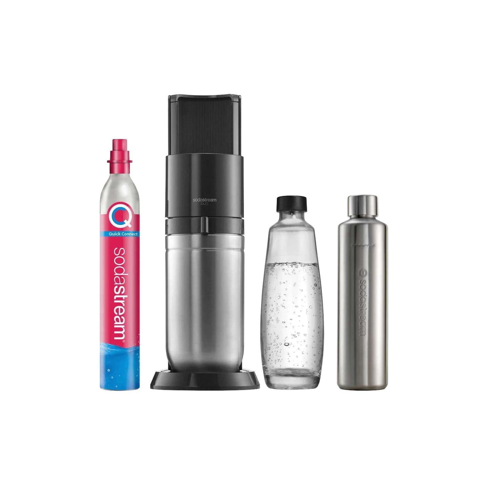 SodaStream Wassersprudler DUO Inkl. Metallflasche Anthrazit