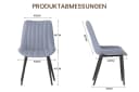 HOMAVO Esszimmerstuhl 2er Set Kunstleder Grau Metallbeine Bild 5