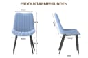 HOMAVO Esszimmerstuhl YZ1 2er Set Blau Samt Modern Gepolstert Bild 5