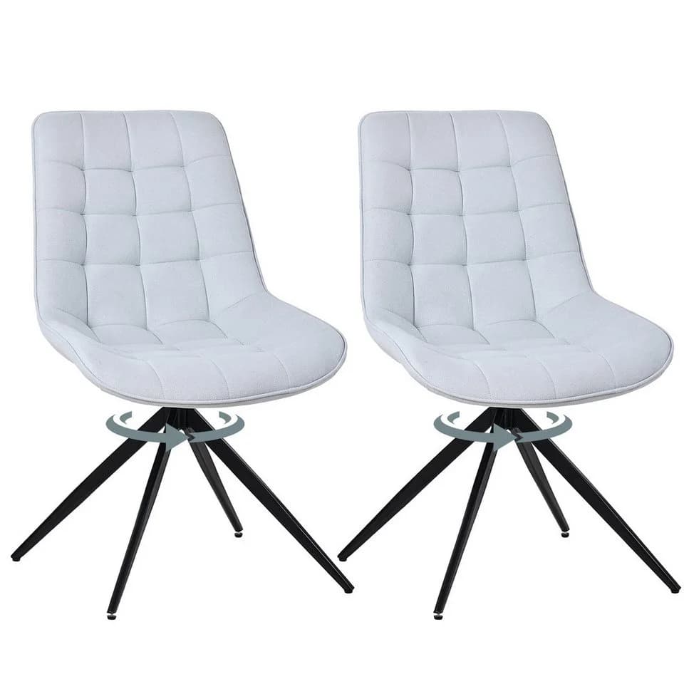 HOMAVO Esszimmerstuhl YZ4 2-6er-Set 360° drehbar Kunstleder - Bild 2