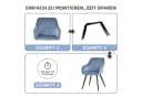 HOMAVO Esszimmerstuhl YZ5 Set 2 Stühle Samt mit Armlehnen Bild 4