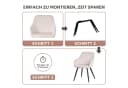 HOMAVO Esszimmerstuhl 2er Set Samt mit Armlehnen Weiß Modern Bild 4