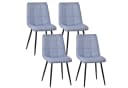 HOMAVO Esszimmerstuhl YZ6 4er-Set Kunstleder und Stoff-gepolstert Modern Bild 2
