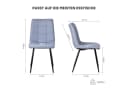 HOMAVO Esszimmerstuhl YZ6 4er-Set Kunstleder und Stoff-gepolstert Modern Bild 5