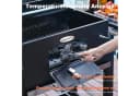 HOMAVO Holzkohlegrill mit Deckel, Thermometer & Regenschutz Schwarz Bild 3