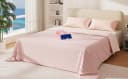 CHICASA Microfaserbettdecke Kühlend Wendbar Inklusive Schlafmaske Rosa Bild 2